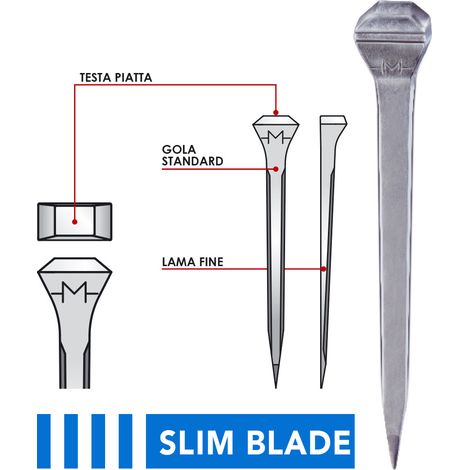 4.5 SL BL 1,75 pollici / 45mm - da 250 pz: Chiodi Mondial per cavalli sportivi stile americano