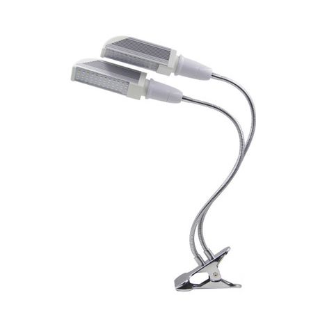 Lámpara de planta con luz solar y cabezal inclinado, tubo doble, luz amarilla para plantas, luz completa, luz roja y azul para plantas con luz solar. (1/3)