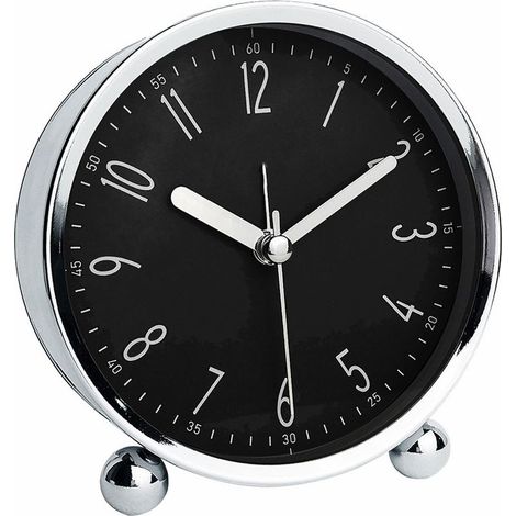 Réveil sans tic-tac, horloge de chevet silencieuse de 4'' pour dormeurs lourds Horloge analogique à piles avec design moderne Horloge de table à grand écran pour salon Salle d'étude Bureau (1/3)