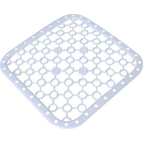 Deux sets de table blancs, tapis de protection d'évier en plastique améliorés, tapis d'égouttage de luxe, antidérapants et résistants aux rayures. (1/5)