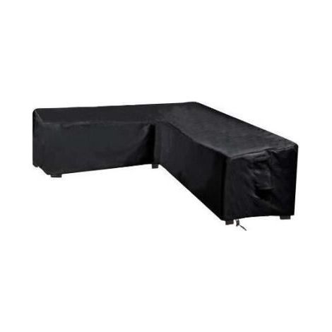 Wasserdichte Schutzhülle für Eckgarten-Sofa - Größe L (215x215x87cm, Schwarz)