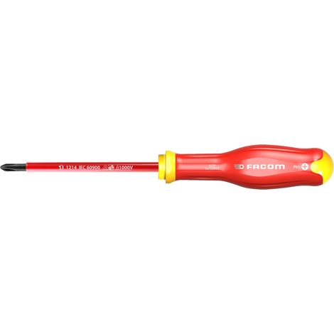 Destornillador aislado Phillips PH1, L.100 mm FACOM FACOM