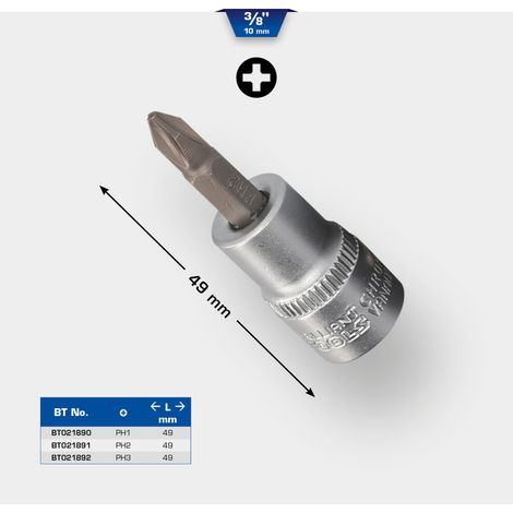 BRILLIANT TOOLS 3/8" PH Kreuzschlitz Bit-Stecknuss PH2 - BT021891 (1/5)