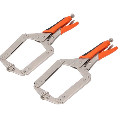 Pince-étau C 2 pièces, serre-joint robuste pour bois, soudage et menuiserie, mâchoires pivotantes, 14 pouces (1/5)