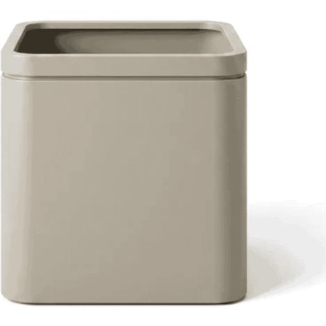 Pot grande taille d'extérieur INFINITY SQUARE 60x60cm champagne, fait main en métal, résistant au gel