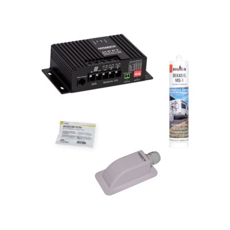 PACK ANTARION Panneau Solaire Souple 150W Ultra Léger + Régulateur de charge Bluetooth + Kit de pose (1/2)