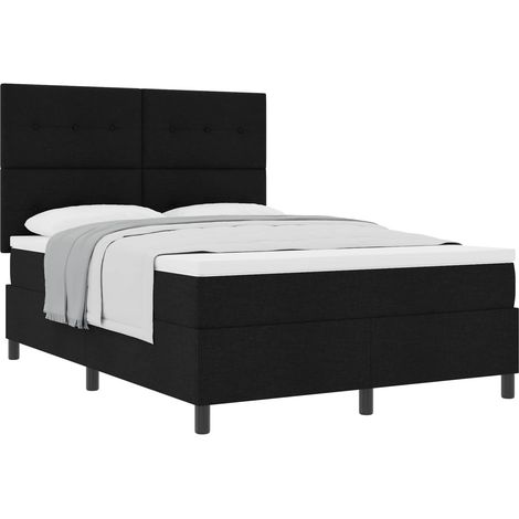 Maison Exclusive - Letto a molle con materasso Nero 140 x 190 cm Tessuto