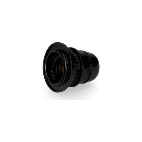Douille de lampe semi-filetée e-27 + rondelle emballée en edm noir (1/2)