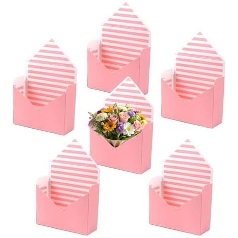 Coffret Saint-Valentin - 6 pièces, romantique, grand coffret de rangement pliable, décoration pour mariages, fêtes, célébrations, bouquets de fleurs, gourmandises, cartes de vœux (1/5)
