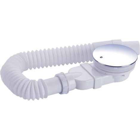 Bonde de douche extra plate 90 mm - Kit de trou d'écoulement pour receveur de douche, siphon de douche avec système anti-odeurs, tamis à cheveux, tuyau flexible (1/5)