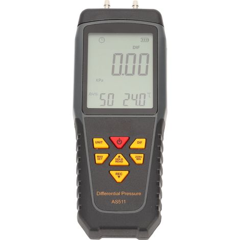 Testeur de pression différentielle numérique portable intelligent avec capteur et rétroéclairage LED pour air et gaz (1/5)