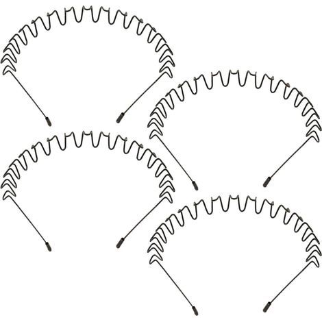 Set di 4 fasce per capelli ondulate in metallo da uomo - Antiscivolo, elastiche e invisibili - Unisex (1/5)