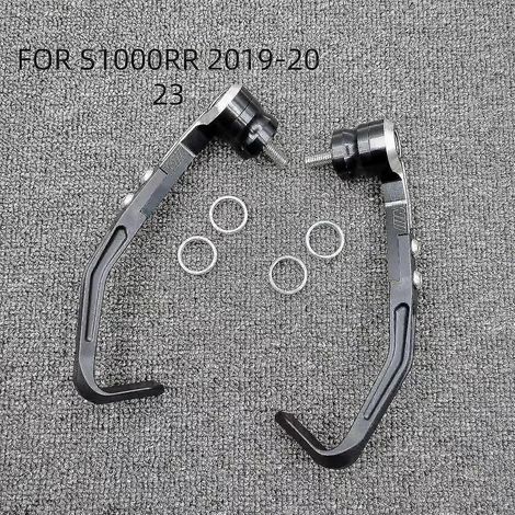 Accessoires moto : Poignée de frein avec protège-mains réglable CNC pour BMW S1000R, S1000RR, HP4, S1000XR et S1000RR (2019-2023), noir. (1/5)