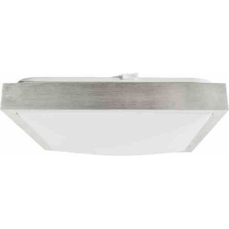 Plafonnier LED - 12 W - 4000 K - Blanc Argent - 29 x 29 x 8 cm - Pour Salon Chambre Restaurant (1/3)