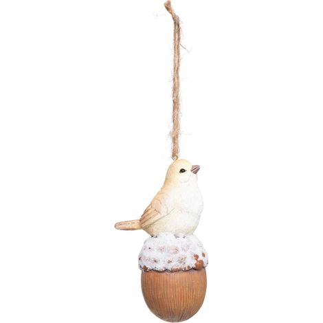 Sdn resine ghianda uccello 13cm - Feeric lights & christmas