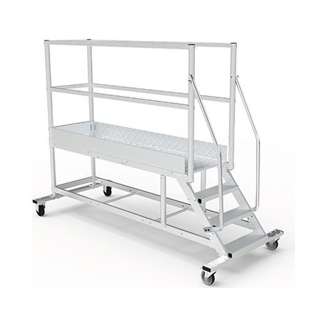 Mobile Plattform mit Geländer total - Maximale Arbeitshöhe 2.80m - PTF204-PT (1/5)