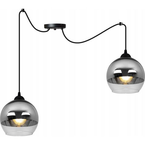 ELEGANTE LAMPADA A SOSPENSIONE A LED CROMATA A FORMA DI RAGNO