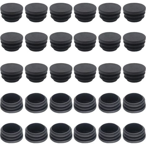 Embout de Chaise 25mm 50 Pièces Bouchon pour Tube Rond Embout pour Tube Embout Tube Rond Bouchons de Tubes Rond Embout Entrant Rond Bouchon pour Pied de Chaisse Capuchon pour Poteau