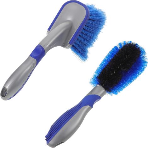 Kit de 2 brosses pour Jantes et pneus de Voiture - Ensemble de brosses pour Le Nettoyage des Jantes (1/5)