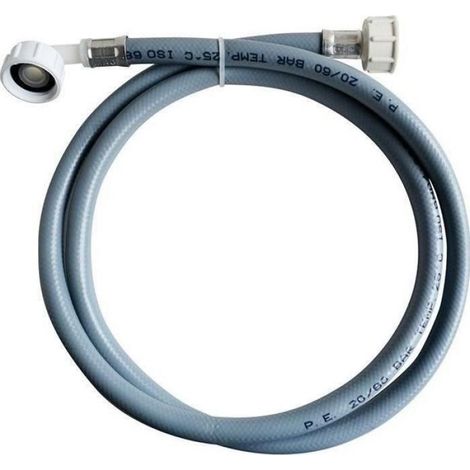Tuyau Alimentation Lave-Linge - Raccord Coudé Femelle-Femelle G3/4 - Diamètre Intérieur 10 mm - Pression Max 10 Bar - Longueur 2,00 m (1/3)
