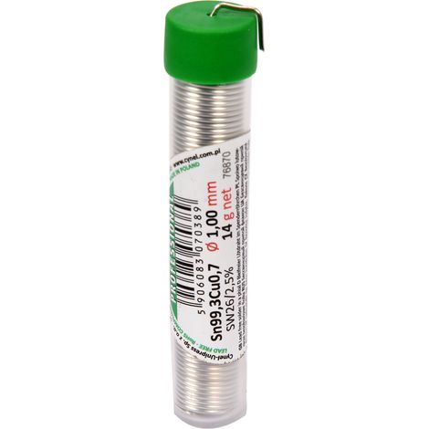 Bleifreies Lötzinn 1 mm, 14 g im Röhrchen