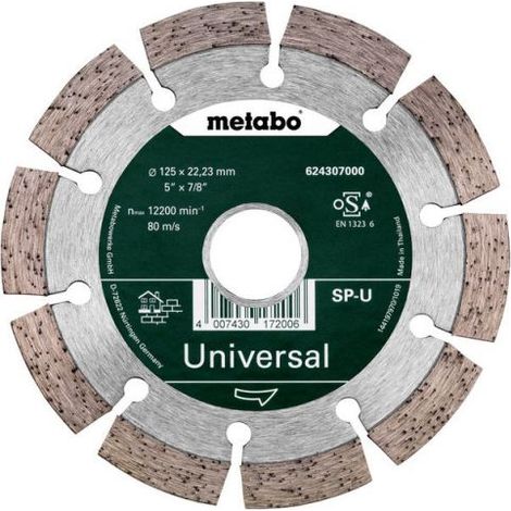 METABO MEULE DE TRONÇONNAGE DIAMANTÉE - SP - U, 125X22,23 MM / B (624296000) (1/2)