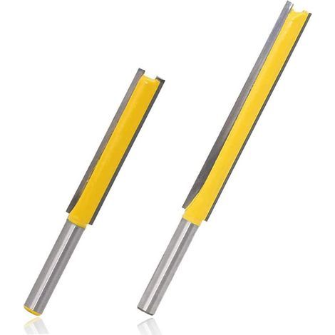 2pcs 8mm Fraises à Rainurer Droites Carbide Mèches de Routeur Droites Extra Longues Queue Fraises Droite Flush Trim Router Bits 50mm 76mm (1/3)