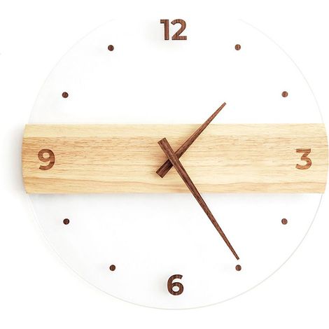 Horloge murale silencieuse ronde décorative moderne panneau acrylique suspendu pour salon chambre bureau (1/5)