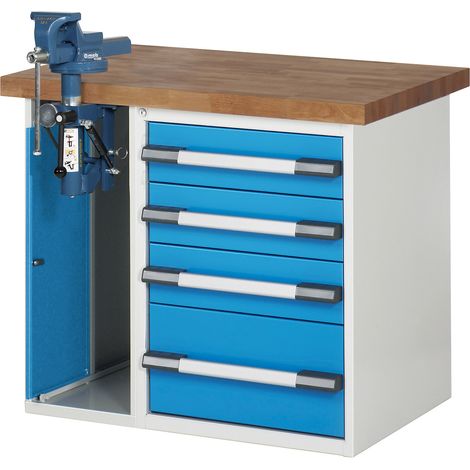 eurokraft pro, Établi, système modulaire Série 7000, 4 tiroirs