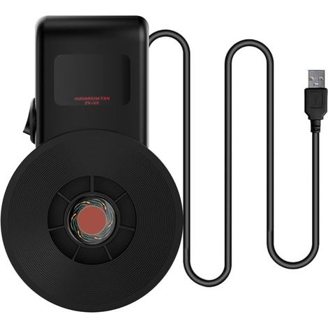USB Aquarium Cooler, Wall Fan for Aquarium, 2 Wind Speeds with 45° Wide Angle, Low Noise for 200L Freshwater and Saltwater Tank, Up to 8mm Thick (1/5)
