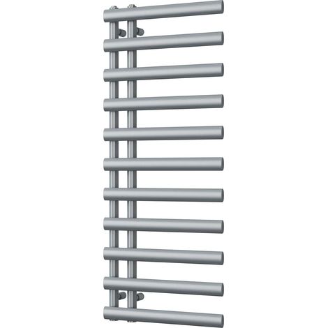 Elyan - Silver Towel Radiator - H1238mm x W500mm (1/3)