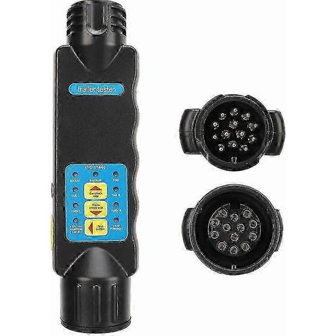 Testeur de remorque 12 V 13 broches, prise de feu de barre de remorquage, outil de diagnostic de câblage, test de résistance, défaut (1/5)