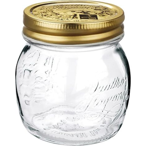 Bormioli Rocco Quattro Stagioni 12 Stück, Inhalt 250 ml, mit Deckel goldfarben