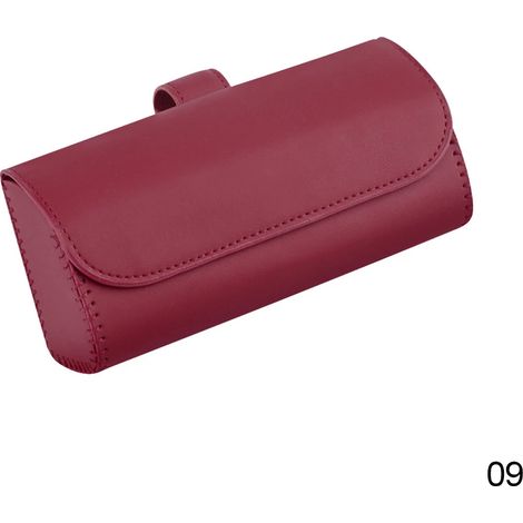 Pare-soleil de voiture, étui à lunettes de soleil, clip, cintre, porte-lunettes magnétique, cuir PU, boîte de rangement en flanelle, porte-lunettes03692