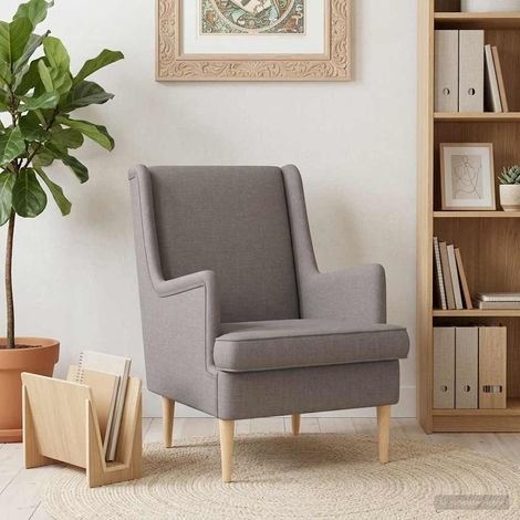 Fauteuil Taupe Tissu vidaXL