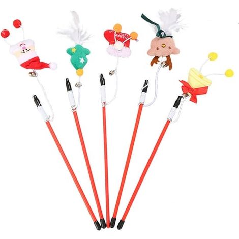 Collection de Noël - Coffret de 3 peluches pour chat : cerf, Père Noël et autres animaux (1/5)
