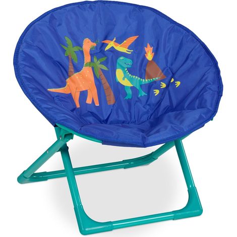 Silla plegable para niños con forma de luna y diseño de animales