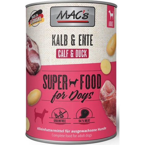 MAC's Dog  Adulto  Lattina da 400 g - Vitello e anatra 400 g
