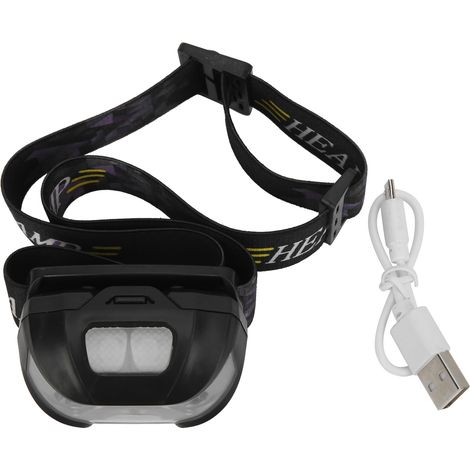 Lampe frontale LED haute luminosité étanche, recharge USB pour camping et pêche (1/5)