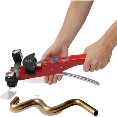 Plieur de tuyaux manuel, construction en nylon et acier, angle de flexion maximal 90°, plage de diamètre de courbure 6mm-22mm, poids 4kg, taille de la mallette de transport compacte 45257cm (1/5)