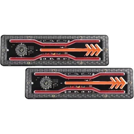 Applicable Phares ArrièRe Voiture 2 pièces Voiture remorque camions Feux arrière Voiture LED feu arrière Clignotant Feux arrière Camion Bus feu arrière pièces 12 V/24 V Voiture arrière feu(D,12V) (1/2)