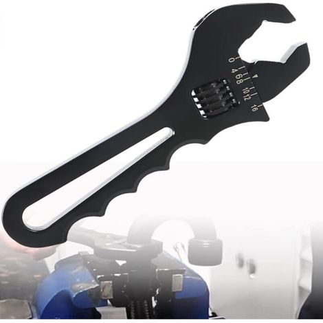 Adjustable Aluminum Fitting Tool Kit for Single-End Pipe Fitting Adapter, Black (1/5)