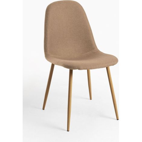 Sillas Comedor - Silla Teok Tela - Marrón arena (1/5)