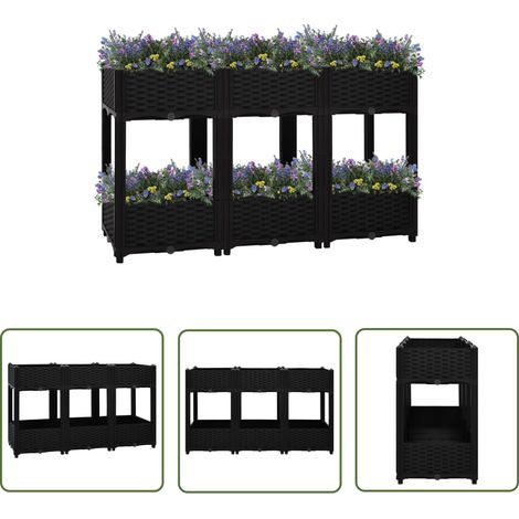 The Living Store Hochbeet 120x40x71 cm Polypropylen - Hochbeet - Pflanzkasten - Gartenmöbel - Outdoor Deko - Kunststoffbehälter (1/5)