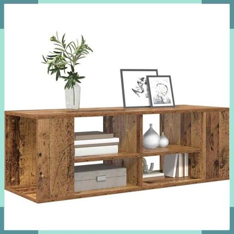 875125 Ensemble meuble TV Montage mural Bois Ancien 102 x 35 x 35 cm (1/5)
