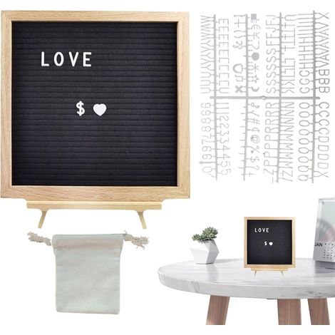 Tableau Avec Lettres - Tableau en Feutre et Cadre en Bois - Décoratif à (1/5)
