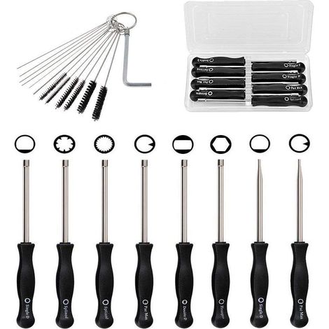 Kit De Réglage Carburateur - Outil Pour Moteur 2 Temps - Avec Aiguilles De Nettoyage Et Étui De Transport - 8 Pièces (1/5)