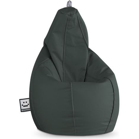 Puff Pera Polipiel Gris Happers XL (1/5)