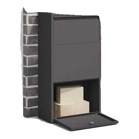 Boîte aux lettres, stockage sécurisé, design moderne, Noir (1/2)