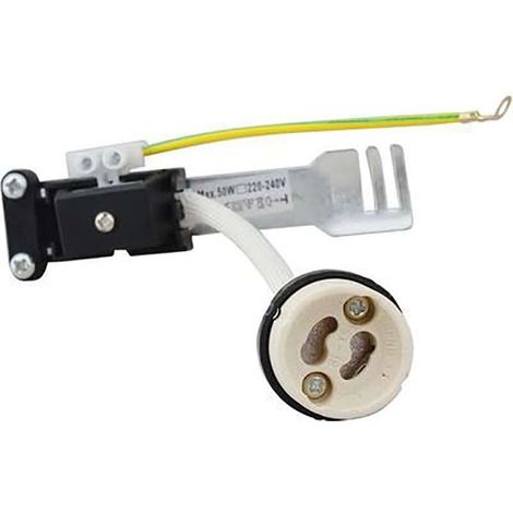 Douille GU10 220V céramique isolée 250° avec connecteur